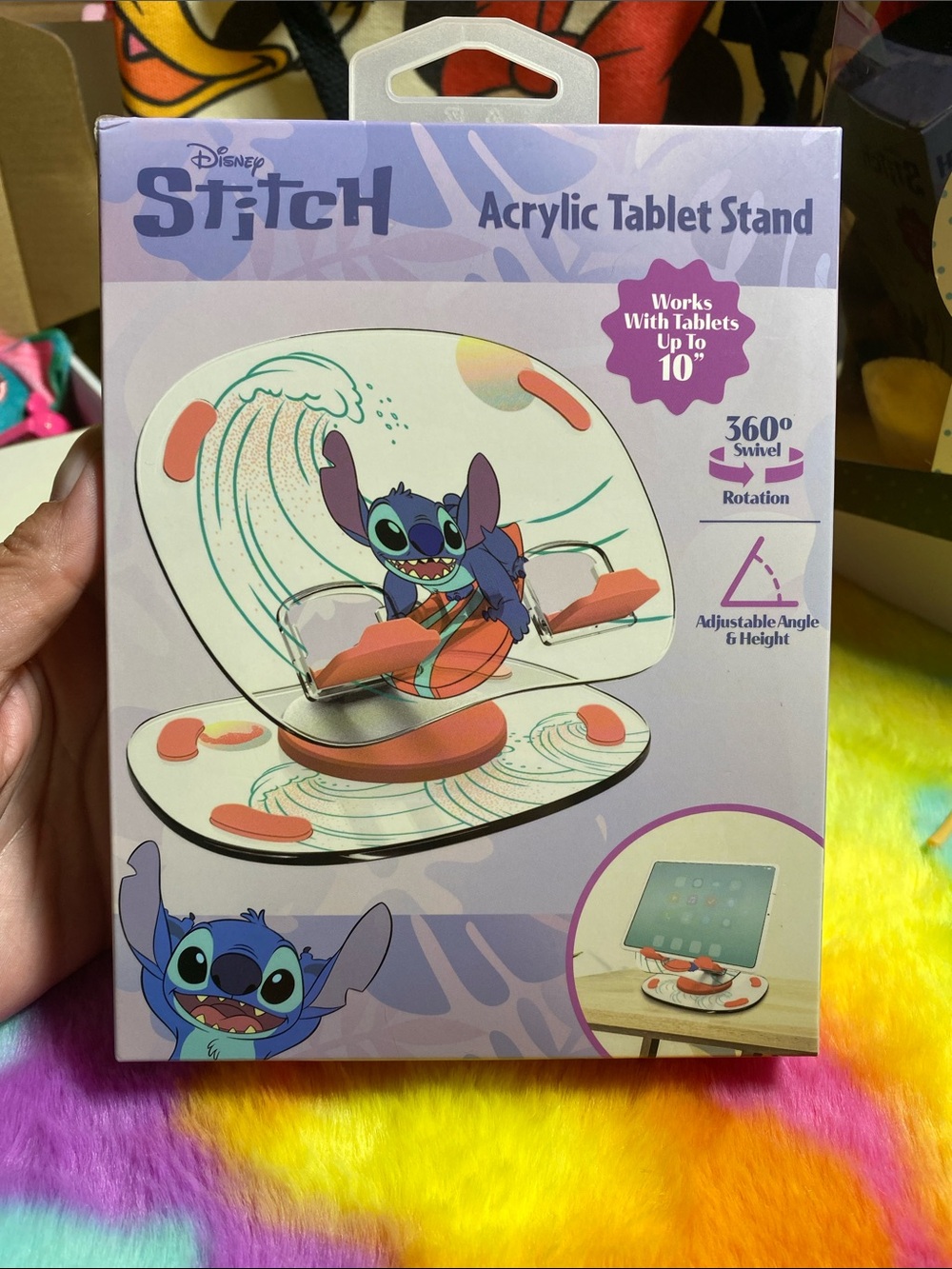 Disney Stitch Acrylic Tablet Stand - White & Coral